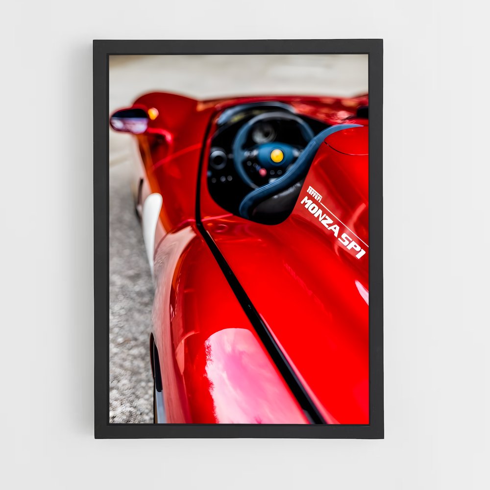 Poster Monza en Rouge – affiche Ferrari (vue 2)